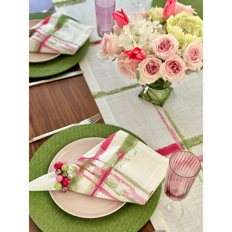 Abstract Grid Abstract Tablecloth, 63" Square