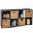 8-Cube Bookshelf, 13.5In Display Storage System, Organizer W/ Removable Back Panels - Sage-396377856-396377875
