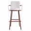 Ensemble de 2 chaises de salle à manger, tabouret de bar rembourré avec structure en métal,