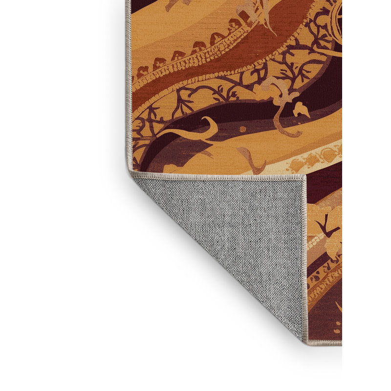 Tapis éclectique brun / beige Pittman Dionysus lavable à la machine, 2 x 5