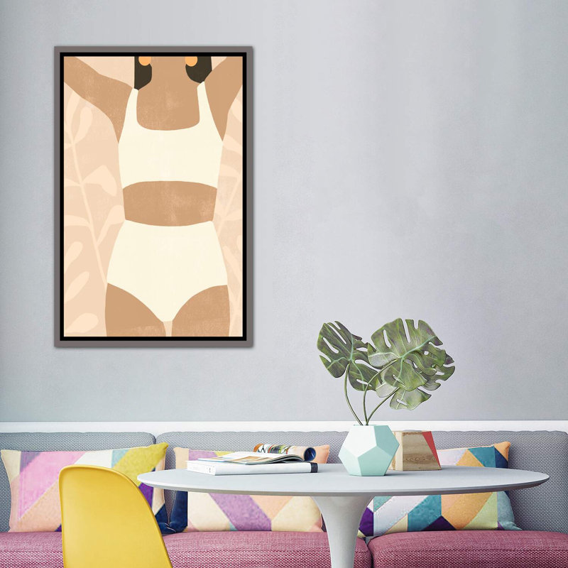 «Sunbather I», reproduction de photo, H 60 po x l 40po x P 1,5 po, Cadre en bois rustique foncé