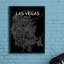 «Las Vegas City Map», reproduction d'impression sur affiche-31735241