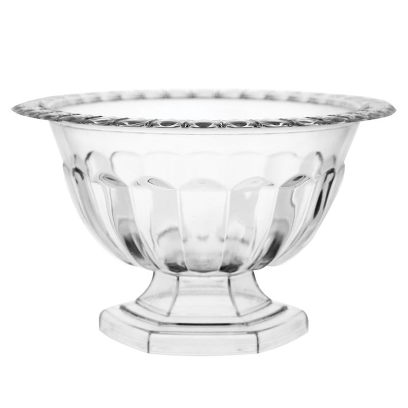 Bol décoratif en plastique Ibaka transparent, H 5 po x l 8,25 po x P 8,25 po