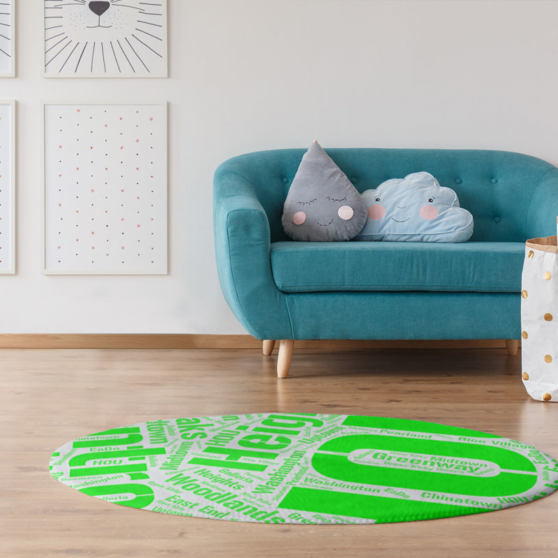 Chenille Indoor Rug, Round 5'