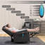 Fauteuil de massage chauffant en similicuir-1165264615