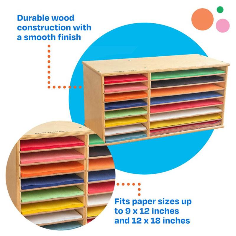 16 Compartment Manufactured Wood Shelving Unit