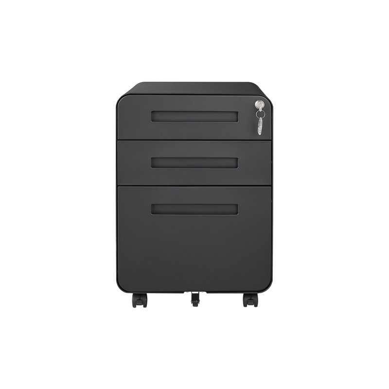 Rizer 3-Drawer Office File Cabinet, Black