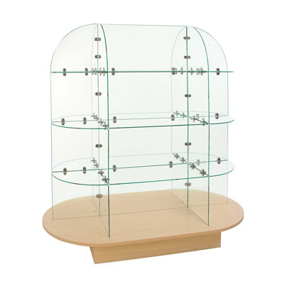 Cube en verre à forme ovale