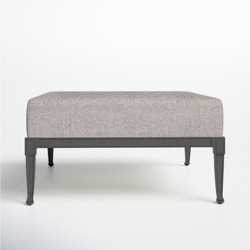Wiltshire Outdoor Ottoman, Pewter, Impact Vapor Gray Sunbrella®