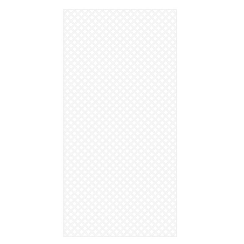 4 ft. x 8 ft. White Privacy Diamond Vinyl Lattice Panel