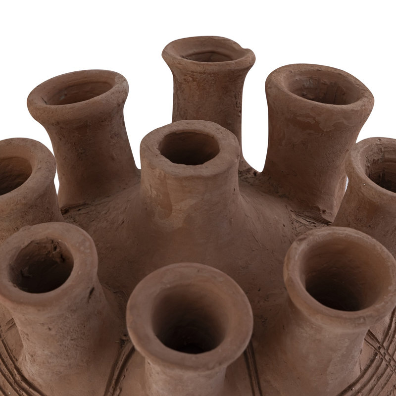 Terracotta Vase Dia 7.5" X 7" H