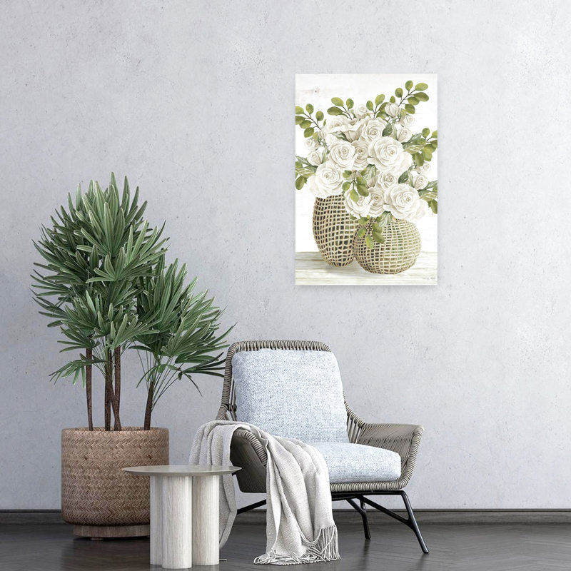 Art floral tissé, H 24 po x l 16 po