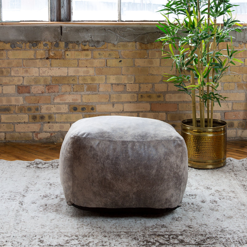 Fauteuil en cuir Big Joe Nestle, Ciment