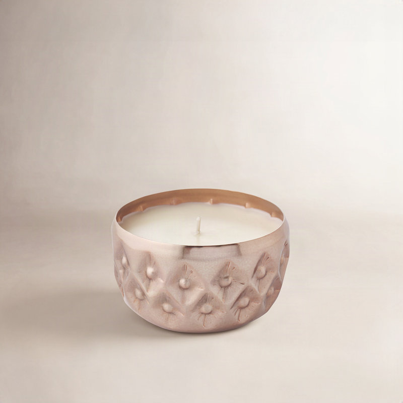 Balsam & Cedar Metal Scented Candle, Pink