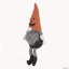 Ensemble de 2 gnomes assis en tissu avec un chapeau tricoté orange, 8,3 x 4,7 x 23,5 pouces pour Halloween