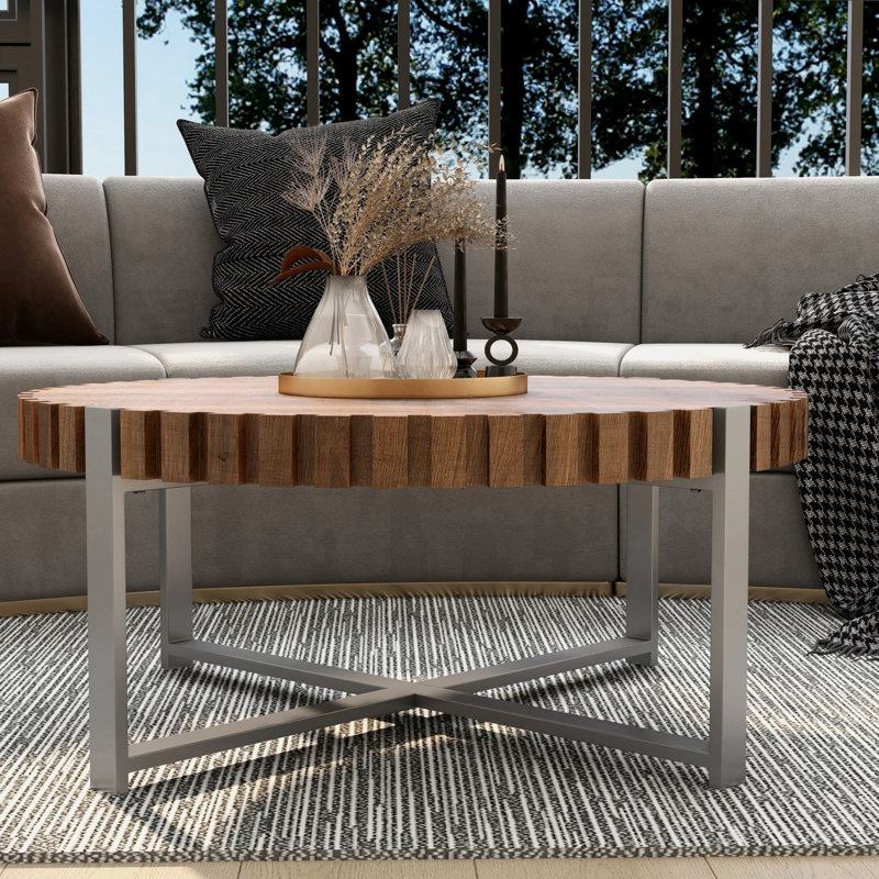 Table basse de 31,4 pouces avec surface lisse, design multifonctionnel et élégant