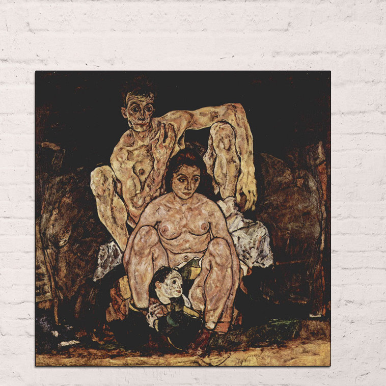 Egon Schiele - Wrapped Canvas Painting, 100cm H x 100cm W x 1.8cm D
