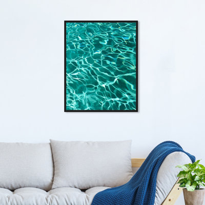 «Clear Waters, Ocean Reflection Texture Coastal Blue», impression