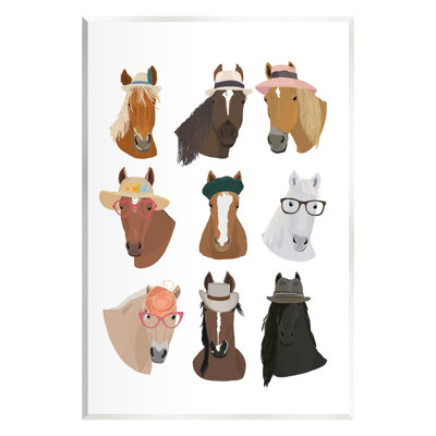 Horses with Various Hats Wall Plaque Art by Hanna Melin -  Ebern Designs, A868A2C759F84FFCA6930D5803F44150