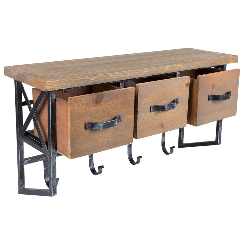Northwick Manufactured Wood Wall Organizer with Key Hooks