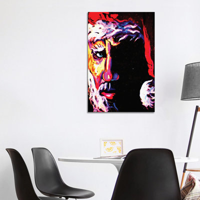 Santa 1 Piece Wrapped Canvas Painting