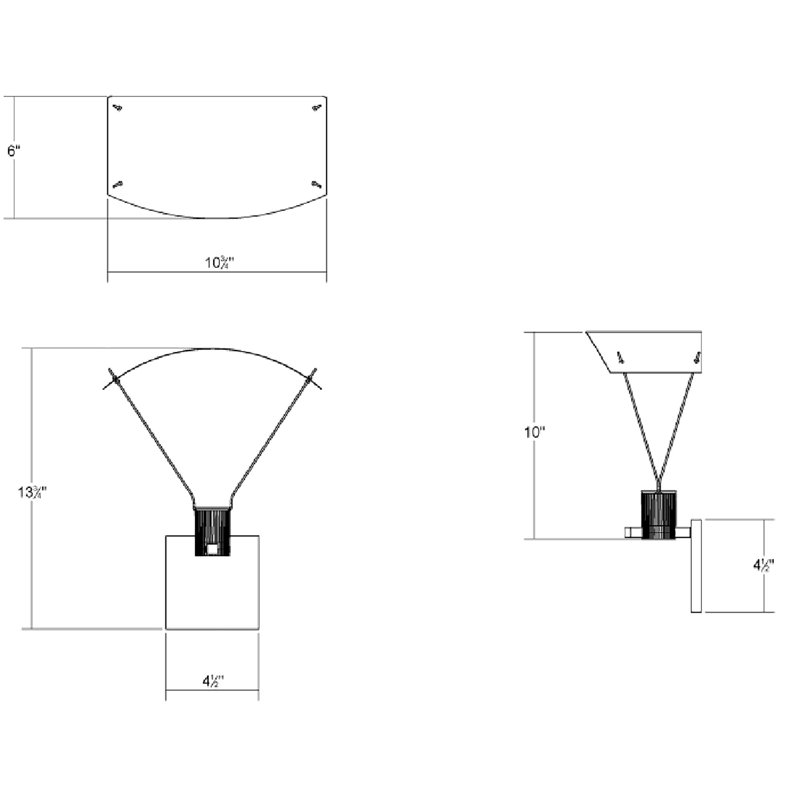 Suspenders® 1 - Light LED Armed Sconce