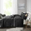 Édredon en velours double / grand - noir, losange, lavable à la machine, avec coussin décoratif inclus-117361158-117361160