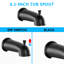 Robinet de douche noir mat avec poignée simple. Comprend une pomme de douche à effet pluie, une douche à main, un bec de baignoire et une valve. 1,8 gallons par minute. Corrosion. Fixation murale en teinte. Comprend et. GPM. 360 réglable.