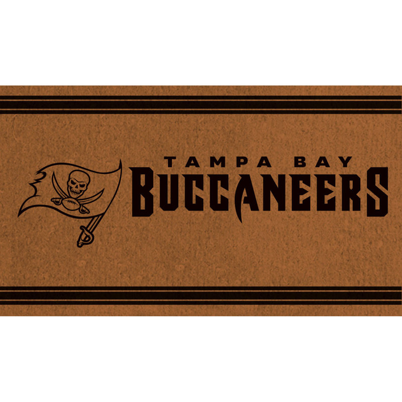 28in. x 16in. NFL Single Color Outdoor Coir Door Mat, Tampa Bay Buccanneers
