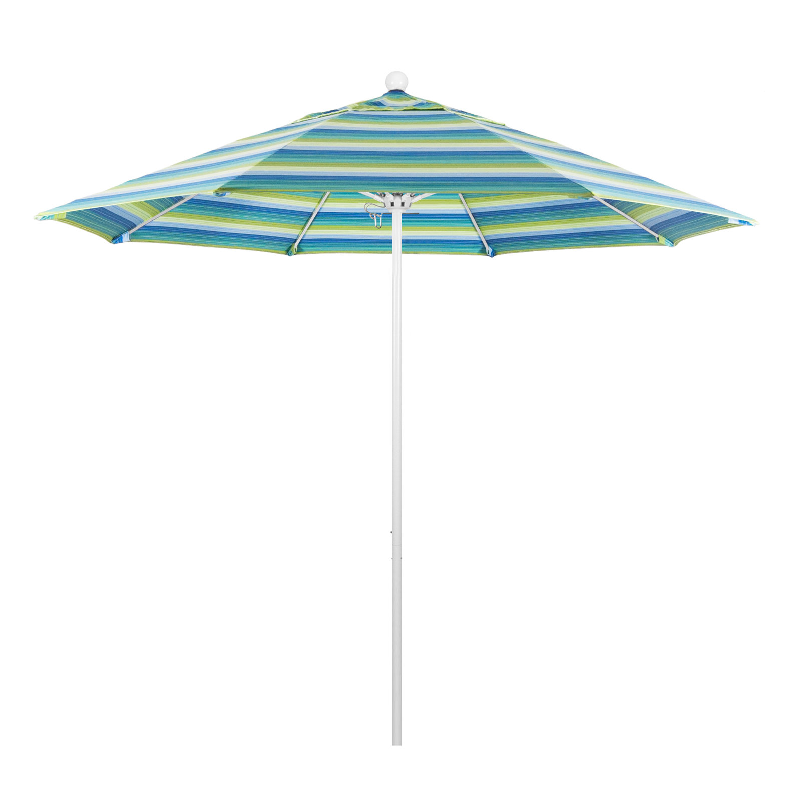 Maria 108'' Sunbrella® Outdoor Umbrella, Seville Seaside Stripe Sunbrella®, White
