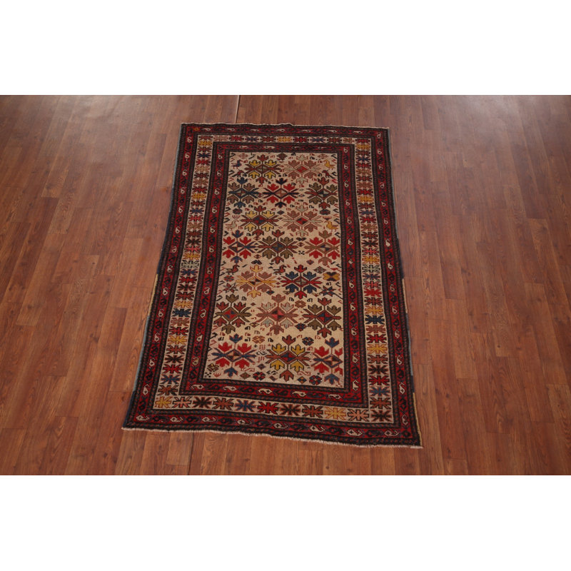 Tapis antiquité à teinture de légumes Kazak pré-1900