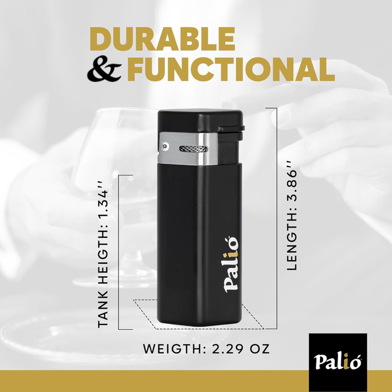 Briquet à trois jets Palio Treo, Noir
