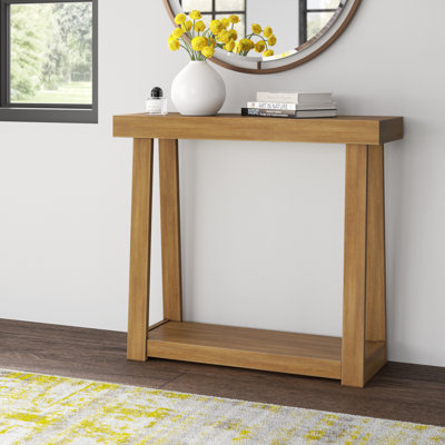 Beckett Solid Wood Console Table with Shelf