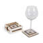 Ensemble sous-verre cava 5 pièces avec support