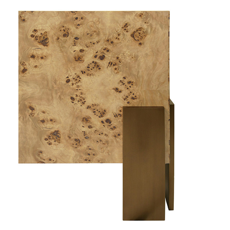 Enid Solid Wood Coffee Table, Light Brown