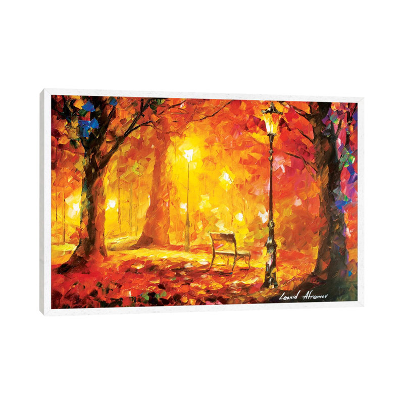 Twinkle Of Passion by Leonid Afremov - Painting on Canvas, White Framed Canvas, 66.04 cm H x 45.72 cm W