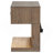 Gibbons Barley Brown 1-Drawer Nightstand Bedside Table