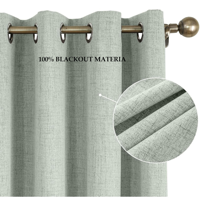 Blackout Curtain, Grayish Green