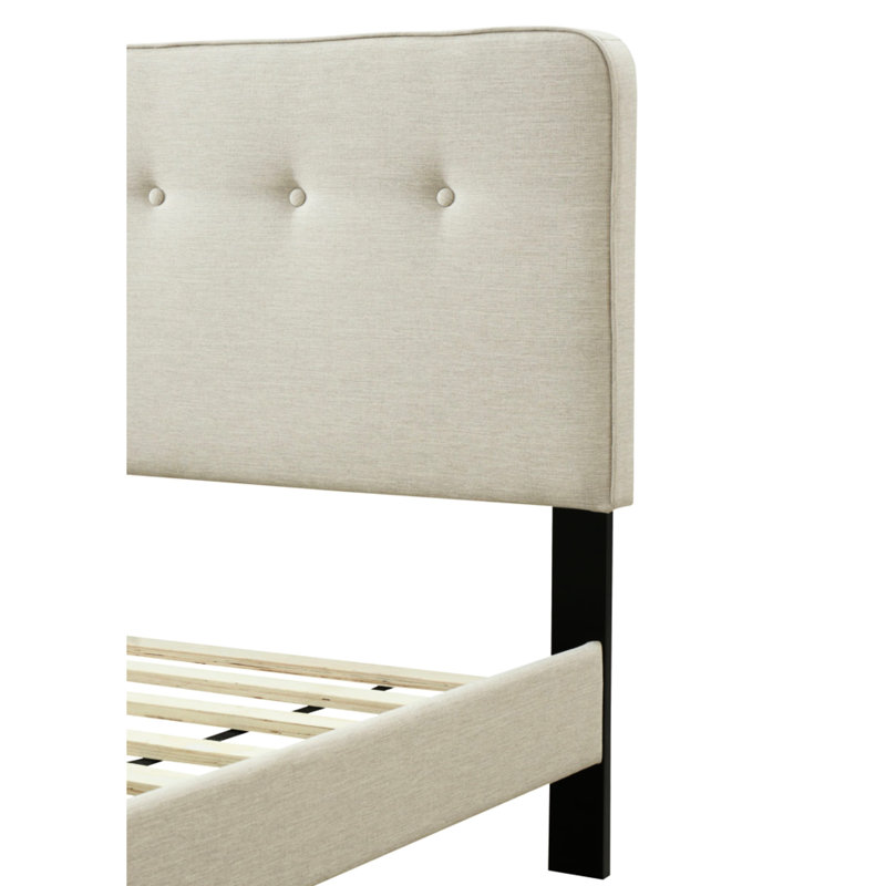 Fabric Queen Sized Upholstered Bed In A Box, Charging Feature, 84.9 In. Depth, 62.18 Width, 43.67 Height, 72.75 Lb Weight Box With , Headboard, Heavy
