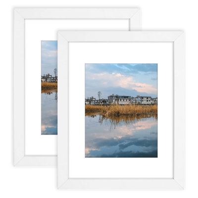 Cadre photo en bois blanc