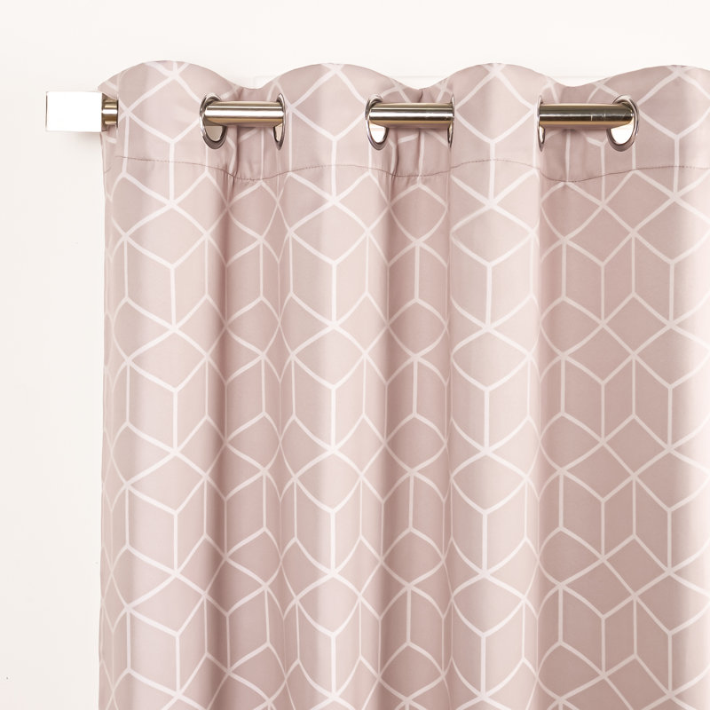 Paire de rideaux occultant en polyester Kamri, Beige, L 52 po x L 96 po