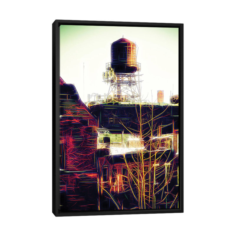 «Water Tank», reproduction d'impression sur toile, H 26 po x l 18 po x P 1,5 po, Toile avec cadre noir, Pas de tapis