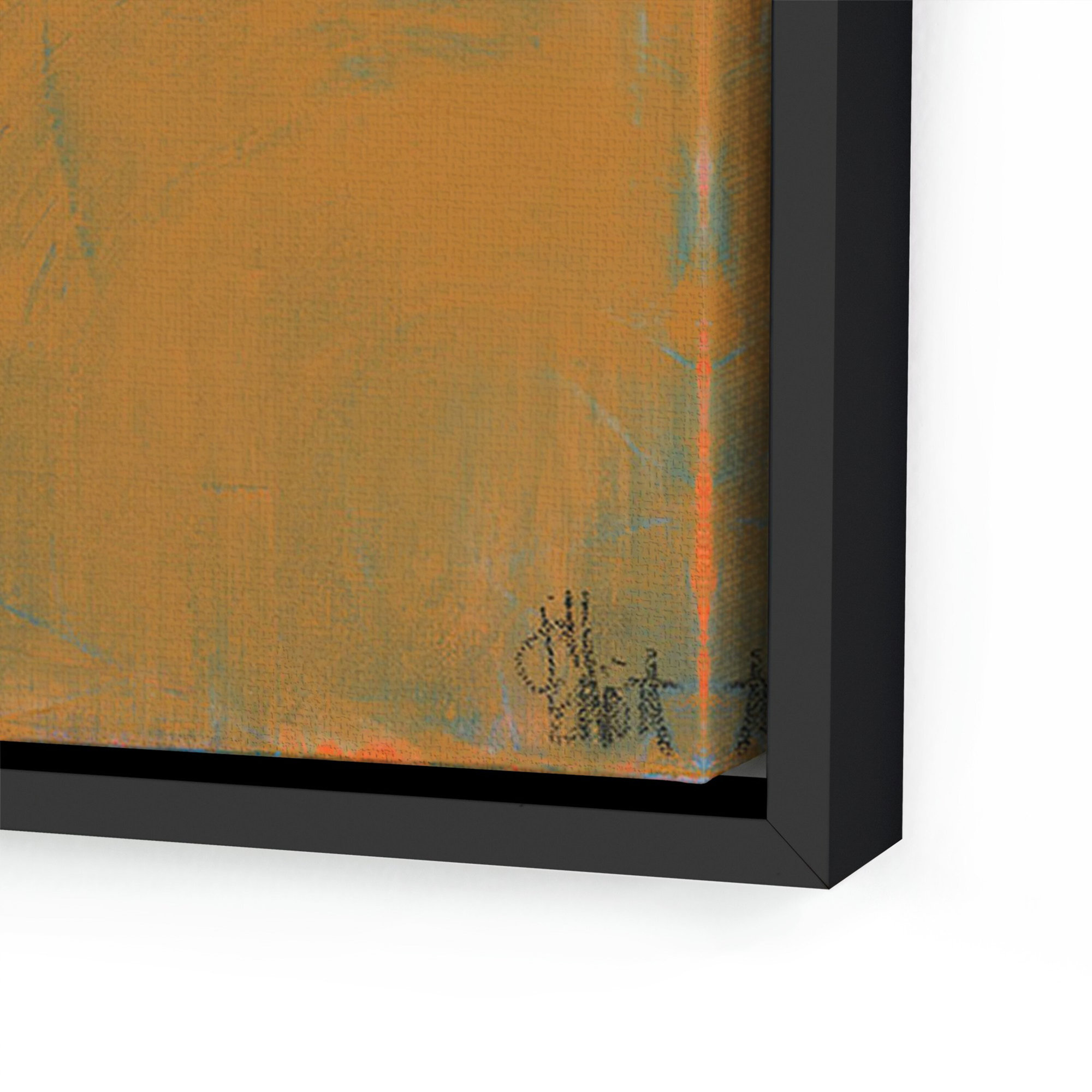 Sometimes Still by Jill Elliott, Black Canvas, 48" H x 48" W