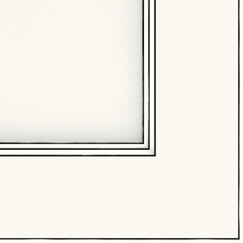 Dwelling Foundations Claredon Door Sample, White w/Stone Glaze, Painted Hardwood