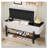 Farmhouse Upholstered Storage Bench with Hidden Compartment and Lower Rack-1813289796