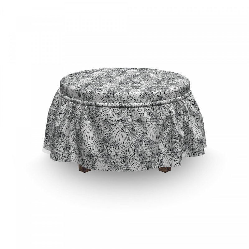 Housse pour repose-pieds courbée hypnotic yellow lines