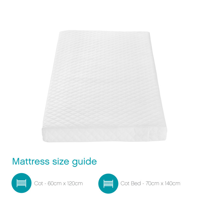 Tutti Bambini Sprung Cot Bed Mattress, Toddler (70 x 140 cm)
