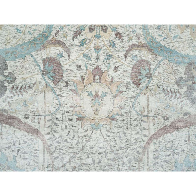 One-of-a-Kind Rectangle 12'1" X 18'0" New Age Area Rug in Ivory