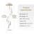 1-LED copper gold dimmable pendant light