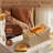 Bread Box For Kitchen Countertop: With Homemade Bread Slicer, Wooden Bread Storage Container